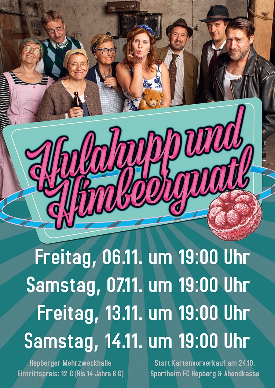 Du betrachtest gerade Hepberger Theater : Kartenvorverkauf im Sportheim Hepberg am Samstag, den 24. Oktober 2026 um 14 Uhr – 16 Uhr
